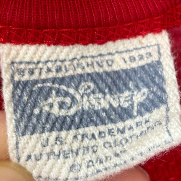 Disney Tinkerbell T Shirt SMALL Red "Off the Hook" Casual Preppy Peter Pan - Picture 4 of 4